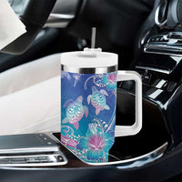 Polynesia Sea Turtle Couple Tumbler With Handle Love Is Life LT05 - Polynesian Pride