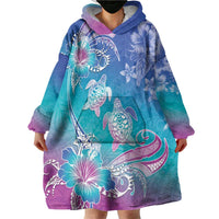 Polynesia Sea Turtle Couple Wearable Blanket Hoodie Love Is Life LT05 - Polynesian Pride