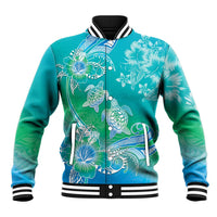 Polynesia Sea Turtle Couple Baseball Jacket I Am Turtley In Love With You LT05 Unisex Turquoise - Polynesian Pride