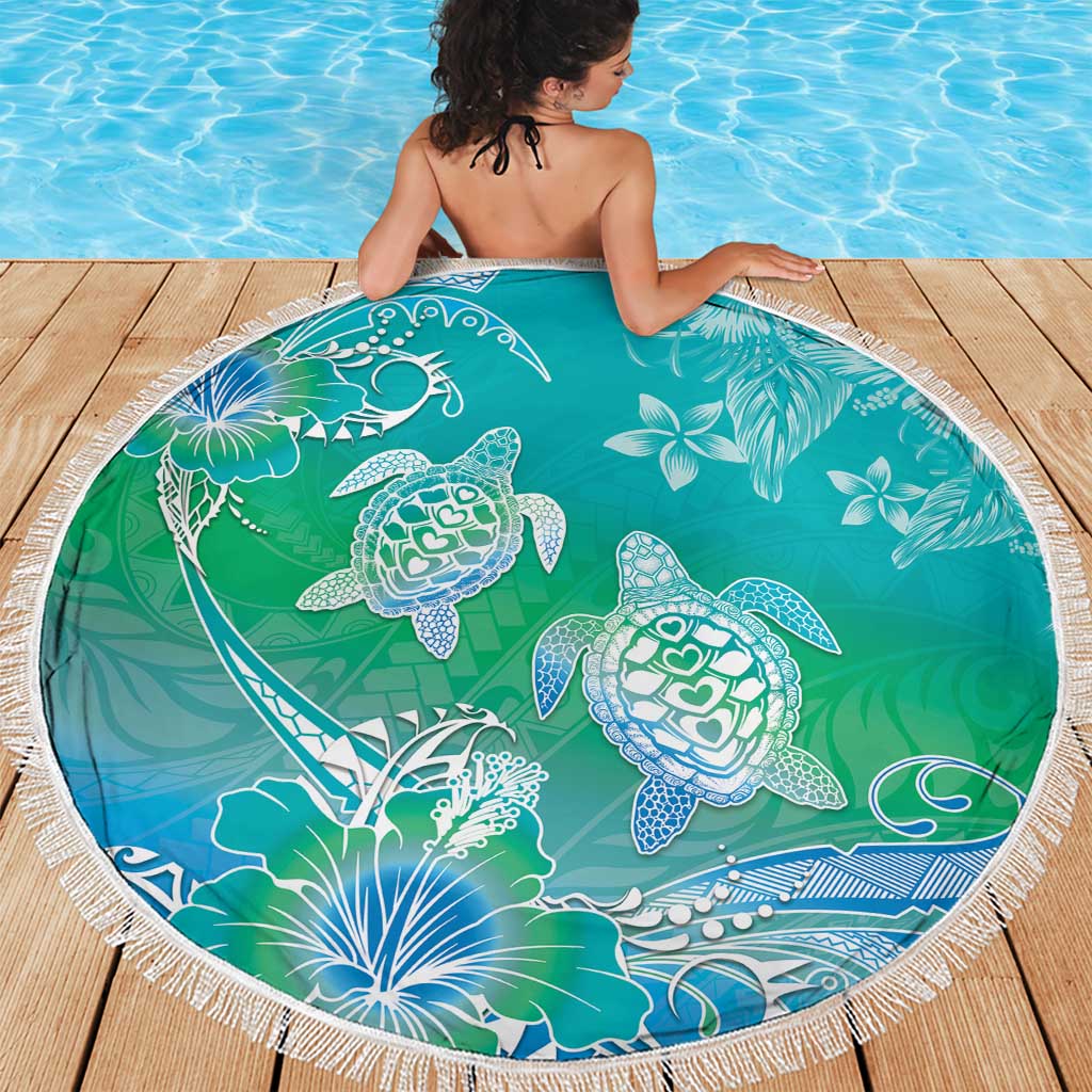 Polynesia Sea Turtle Couple Beach Blanket I Am Turtley In Love With You LT05 - Polynesian Pride