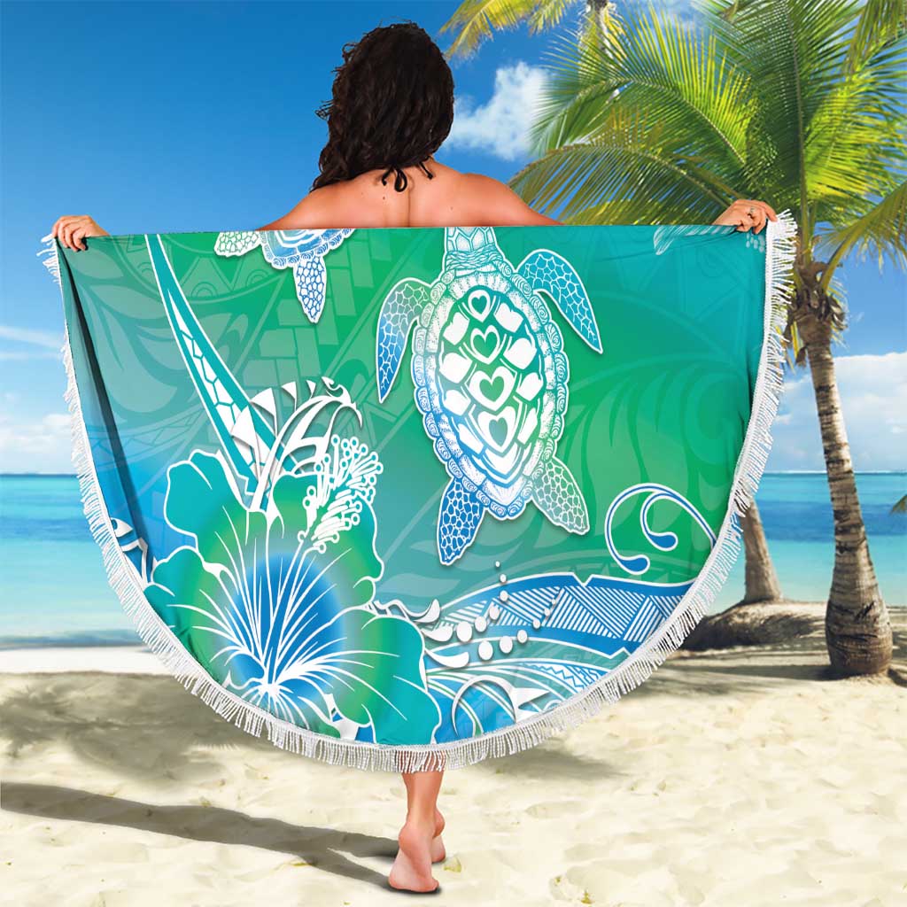Polynesia Sea Turtle Couple Beach Blanket I Am Turtley In Love With You LT05 - Polynesian Pride