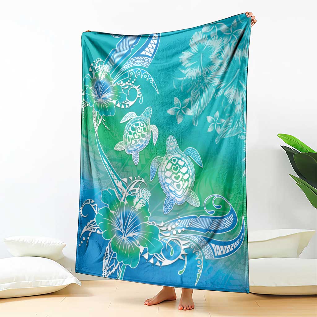 Polynesia Sea Turtle Couple Blanket I Am Turtley In Love With You LT05 - Polynesian Pride