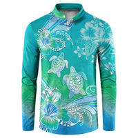 Polynesia Sea Turtle Couple Button Sweatshirt I Am Turtley In Love With You LT05 Turquoise - Polynesian Pride