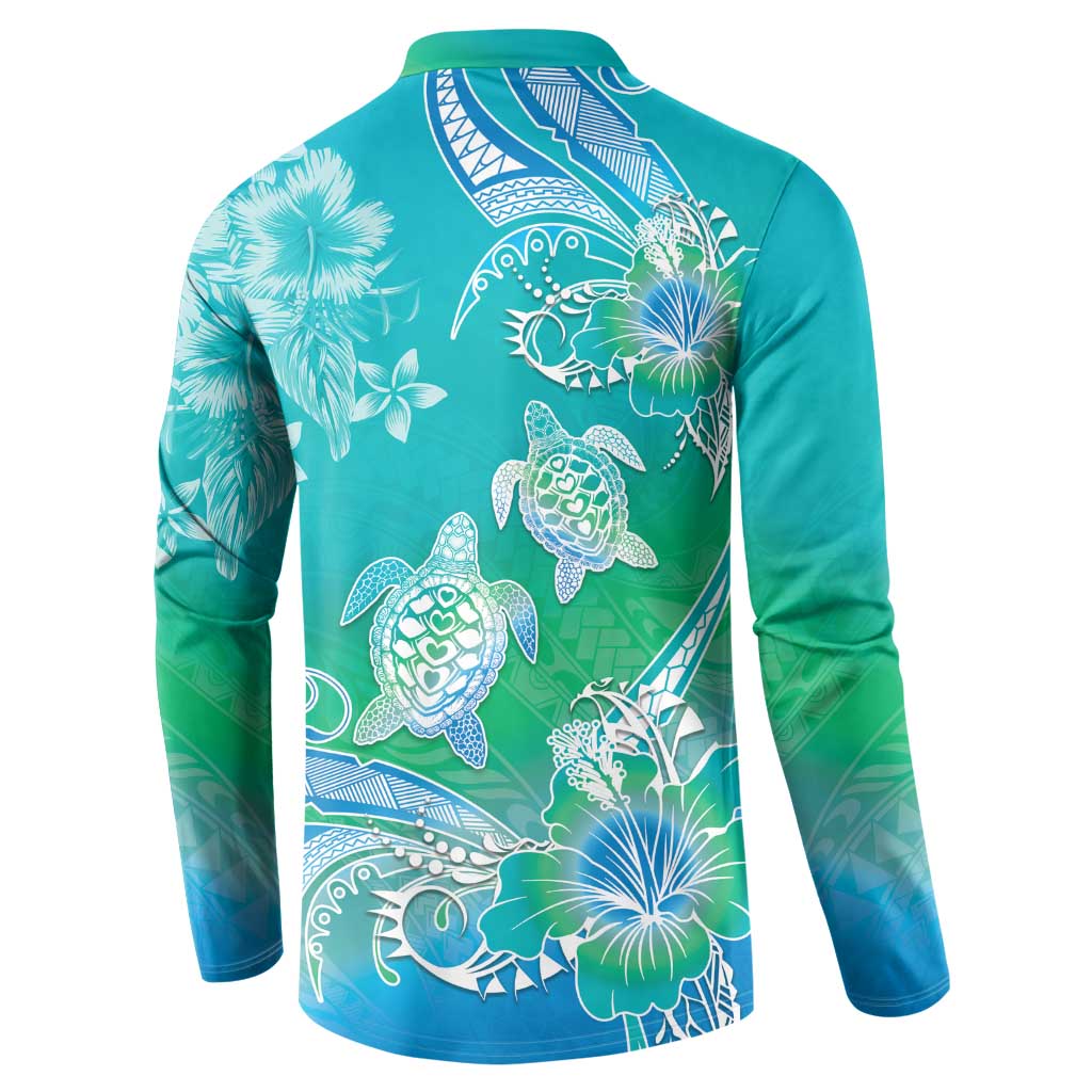 Polynesia Sea Turtle Couple Button Sweatshirt I Am Turtley In Love With You LT05 - Polynesian Pride