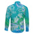 Polynesia Sea Turtle Couple Family Matching Off Shoulder Maxi Dress and Hawaiian Shirt I Am Turtley In Love With You
