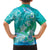 Polynesia Sea Turtle Couple Family Matching Off Shoulder Short Dress and Hawaiian Shirt I Am Turtley In Love With You