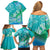 Polynesia Sea Turtle Couple Family Matching Off Shoulder Short Dress and Hawaiian Shirt I Am Turtley In Love With You