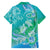 Polynesia Sea Turtle Couple Family Matching Off Shoulder Short Dress and Hawaiian Shirt I Am Turtley In Love With You