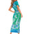 Polynesia Sea Turtle Couple Family Matching Short Sleeve Bodycon Dress and Hawaiian Shirt I Am Turtley In Love With You