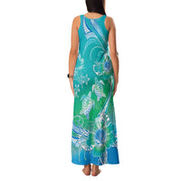 Polynesia Sea Turtle Couple Family Matching Tank Maxi Dress and Hawaiian Shirt I Am Turtley In Love With You