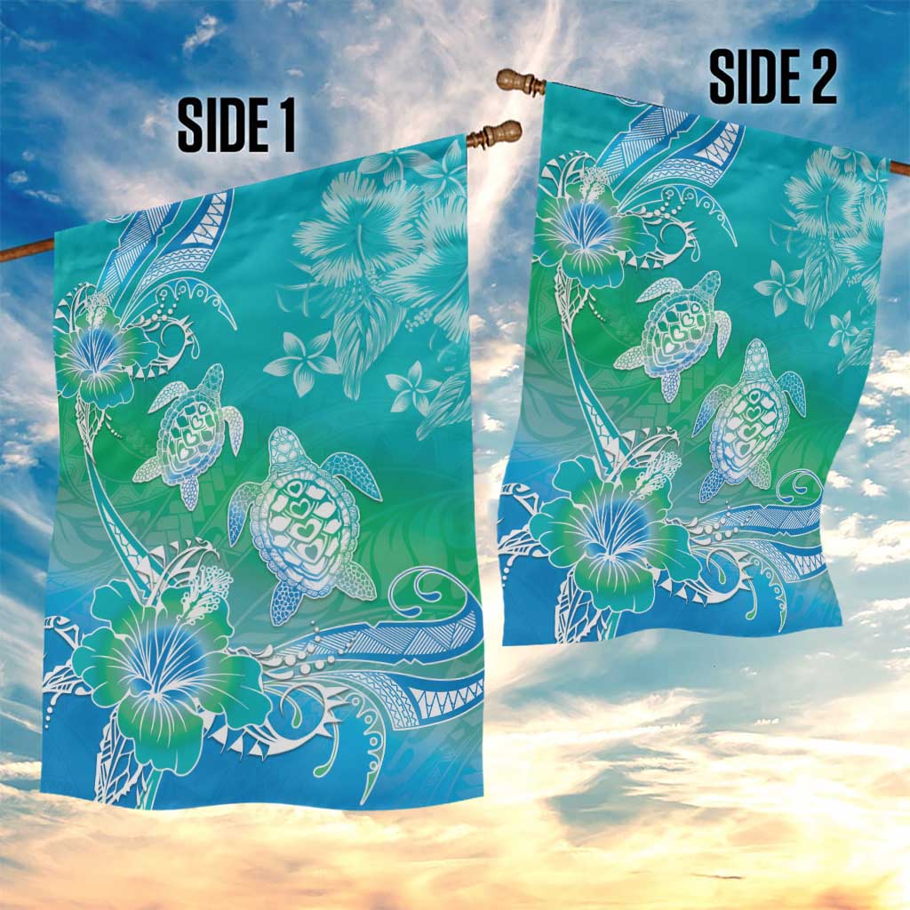 Polynesia Sea Turtle Couple Garden Flag I Am Turtley In Love With You LT05 - Polynesian Pride
