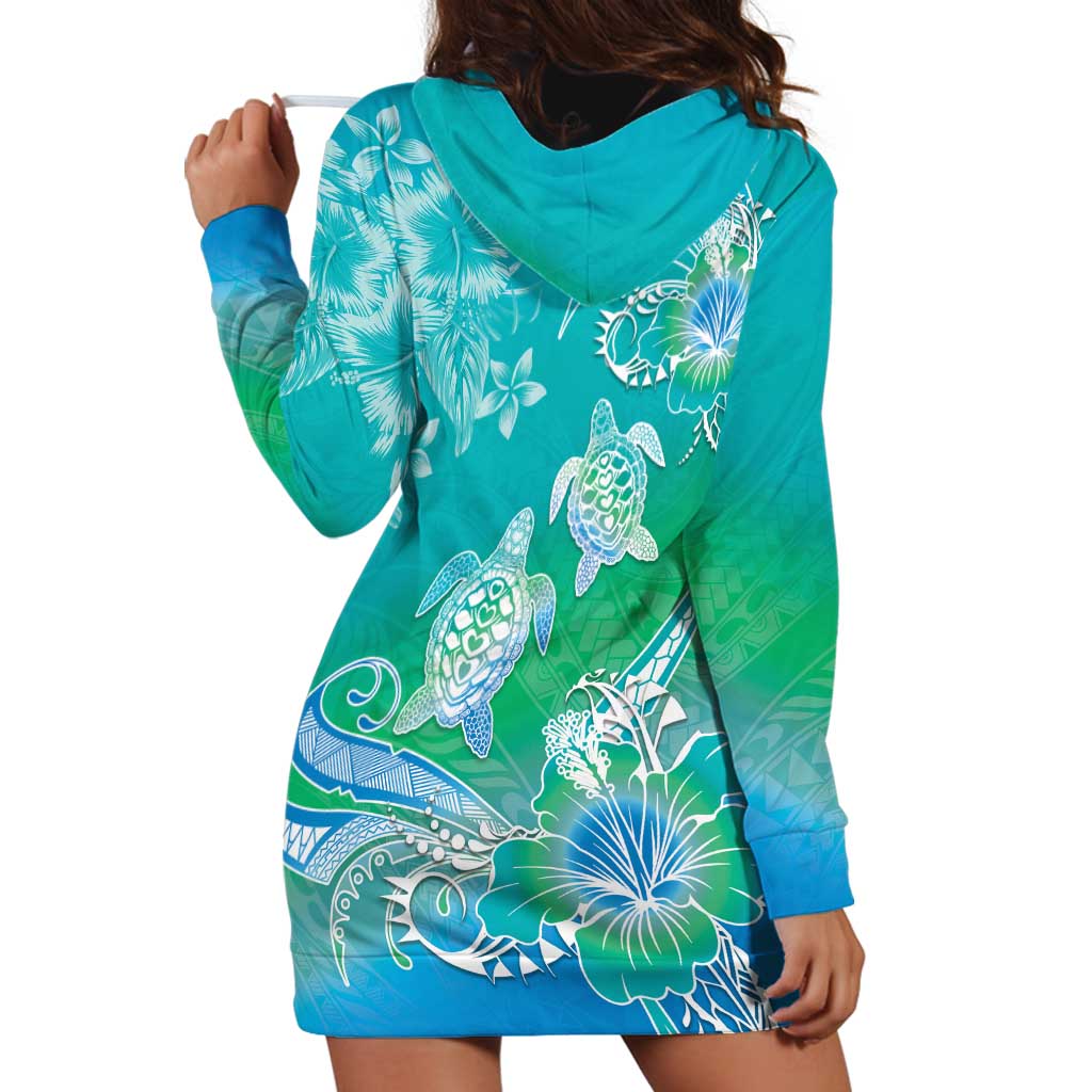 Polynesia Sea Turtle Couple Hoodie Dress I Am Turtley In Love With You LT05 - Polynesian Pride