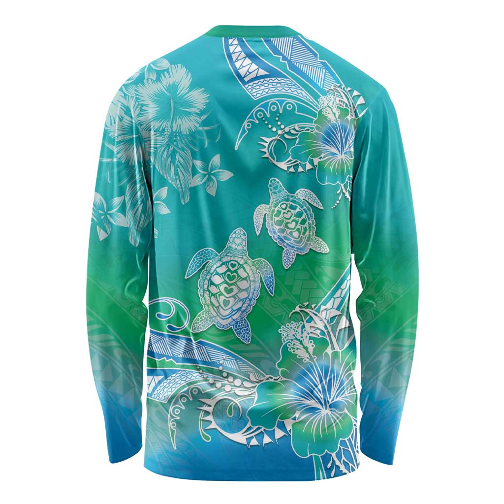 Polynesia Sea Turtle Couple Long Sleeve Shirt I Am Turtley In Love With You LT05 - Polynesian Pride