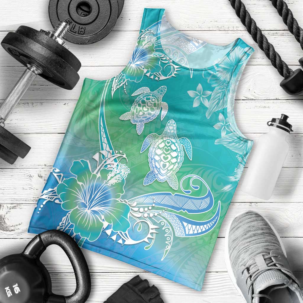Polynesia Sea Turtle Couple Men Tank Top I Am Turtley In Love With You LT05 - Polynesian Pride