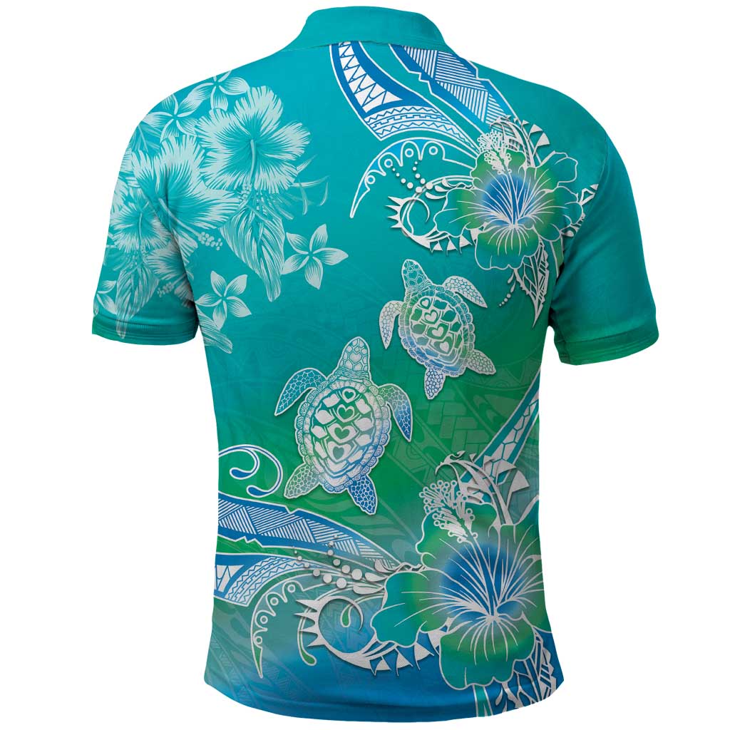 Polynesia Sea Turtle Couple Polo Shirt I Am Turtley In Love With You