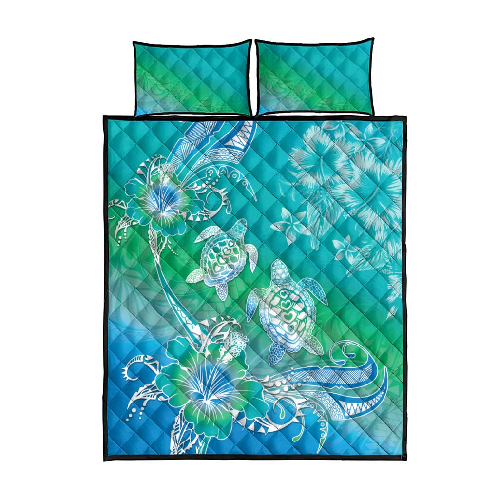 Polynesia Sea Turtle Couple Quilt Bed Set I Am Turtley In Love With You LT05 - Polynesian Pride