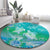 Polynesia Sea Turtle Couple Round Carpet I Am Turtley In Love With You