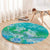 Polynesia Sea Turtle Couple Round Carpet I Am Turtley In Love With You