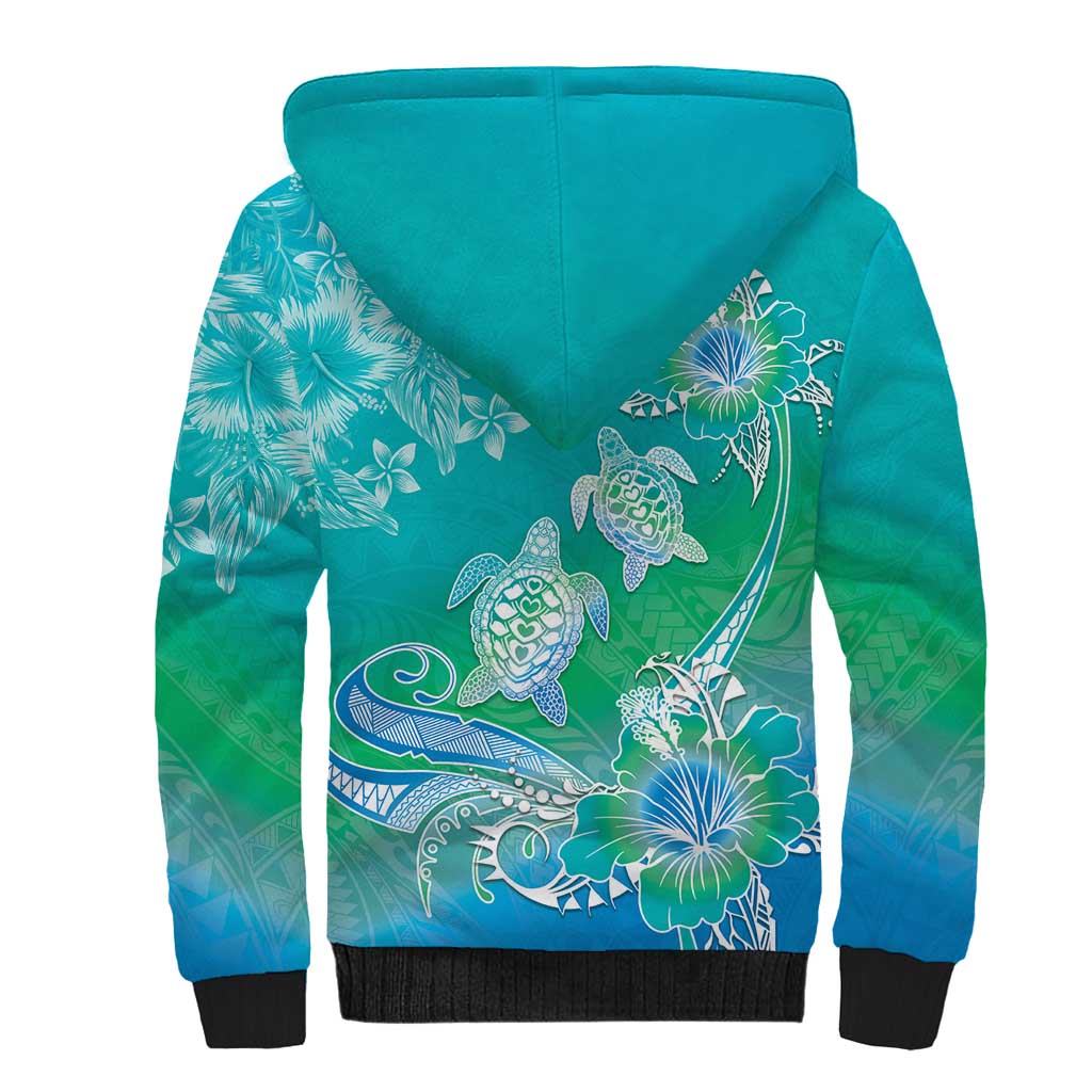Polynesia Sea Turtle Couple Sherpa Hoodie I Am Turtley In Love With You LT05 - Polynesian Pride