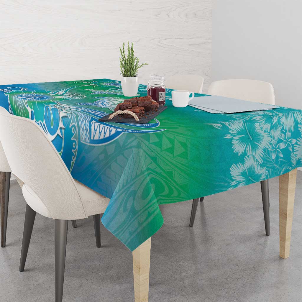 Polynesia Sea Turtle Couple Tablecloth I Am Turtley In Love With You LT05 - Polynesian Pride