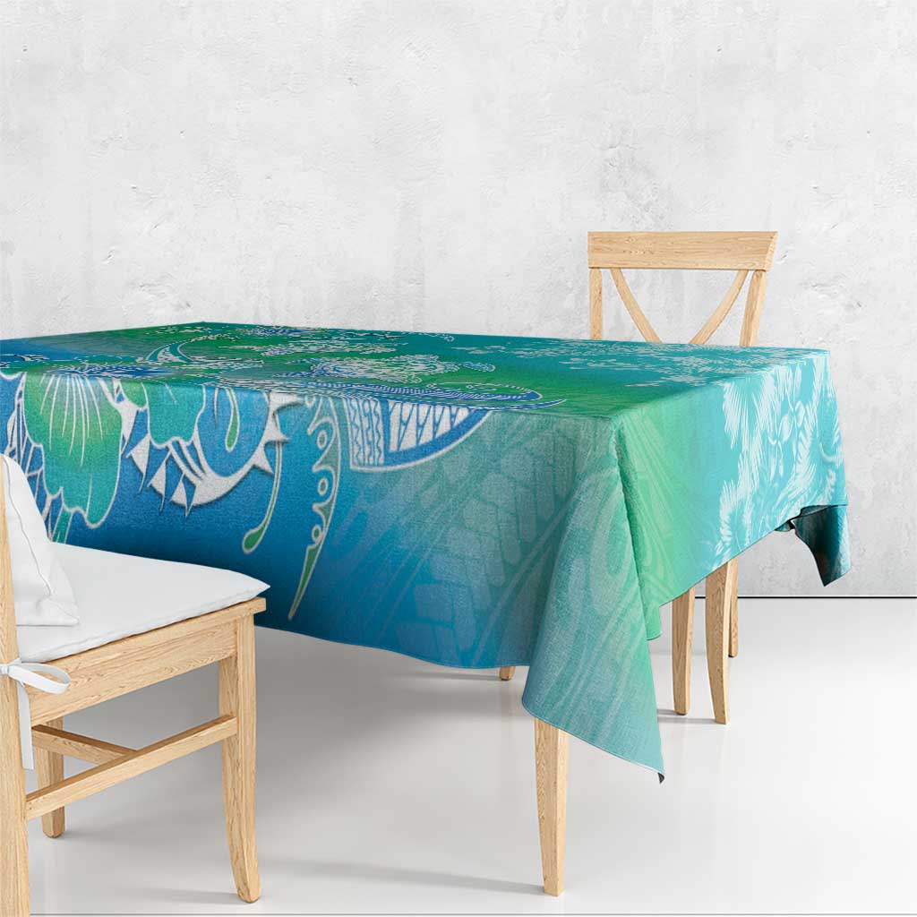 Polynesia Sea Turtle Couple Tablecloth I Am Turtley In Love With You LT05 - Polynesian Pride