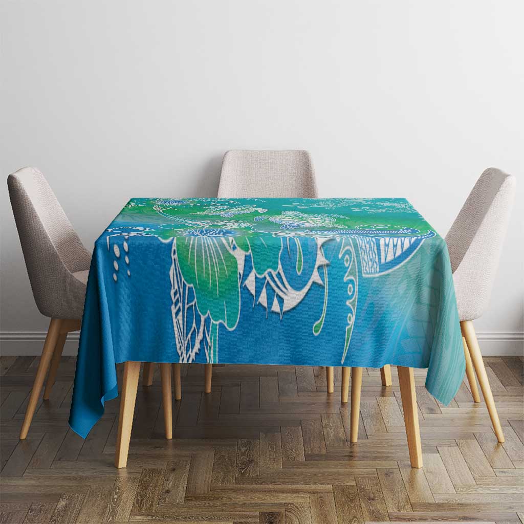 Polynesia Sea Turtle Couple Tablecloth I Am Turtley In Love With You LT05 - Polynesian Pride