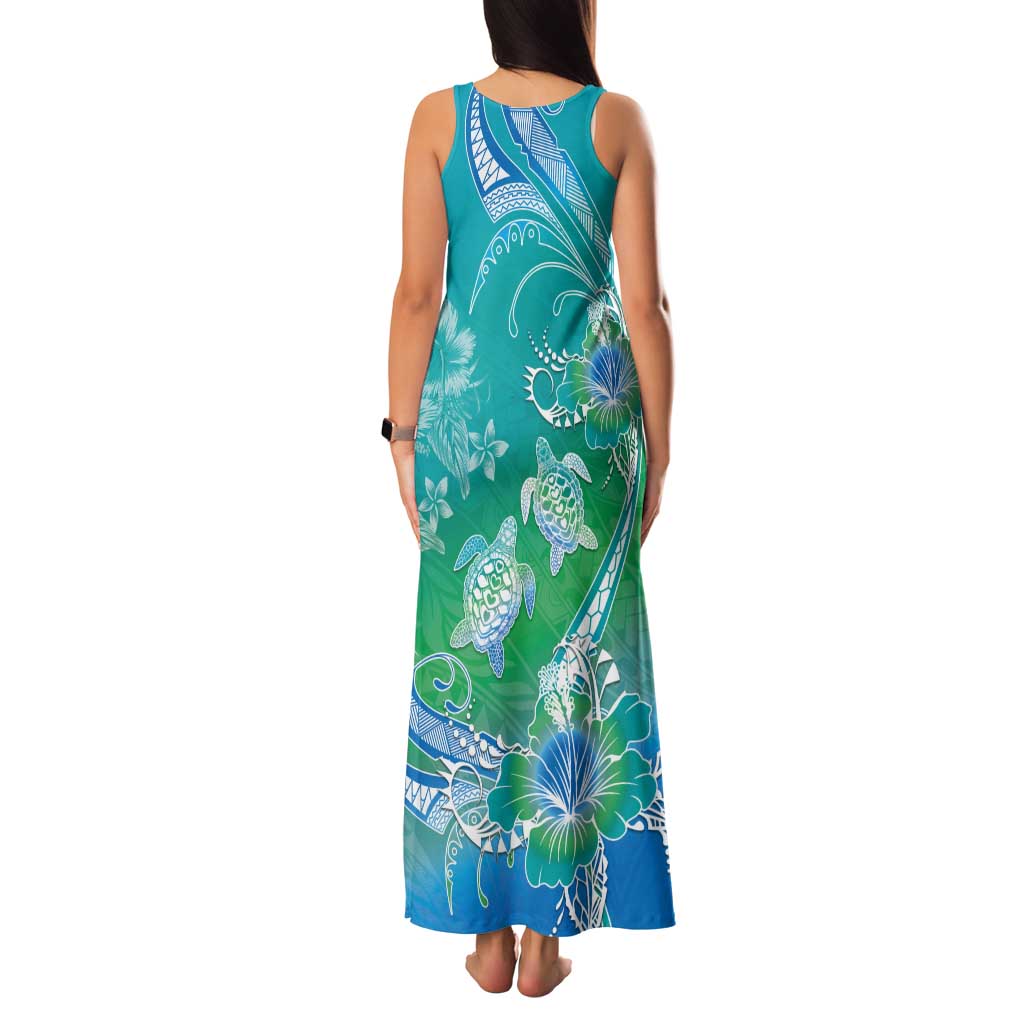 Polynesia Sea Turtle Couple Tank Maxi Dress I Am Turtley In Love With You LT05 - Polynesian Pride