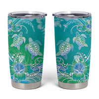 Polynesia Sea Turtle Couple Tumbler Cup I Am Turtley In Love With You LT05 Turquoise - Polynesian Pride