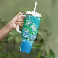 Polynesia Sea Turtle Couple Tumbler With Handle I Am Turtley In Love With You LT05 - Polynesian Pride