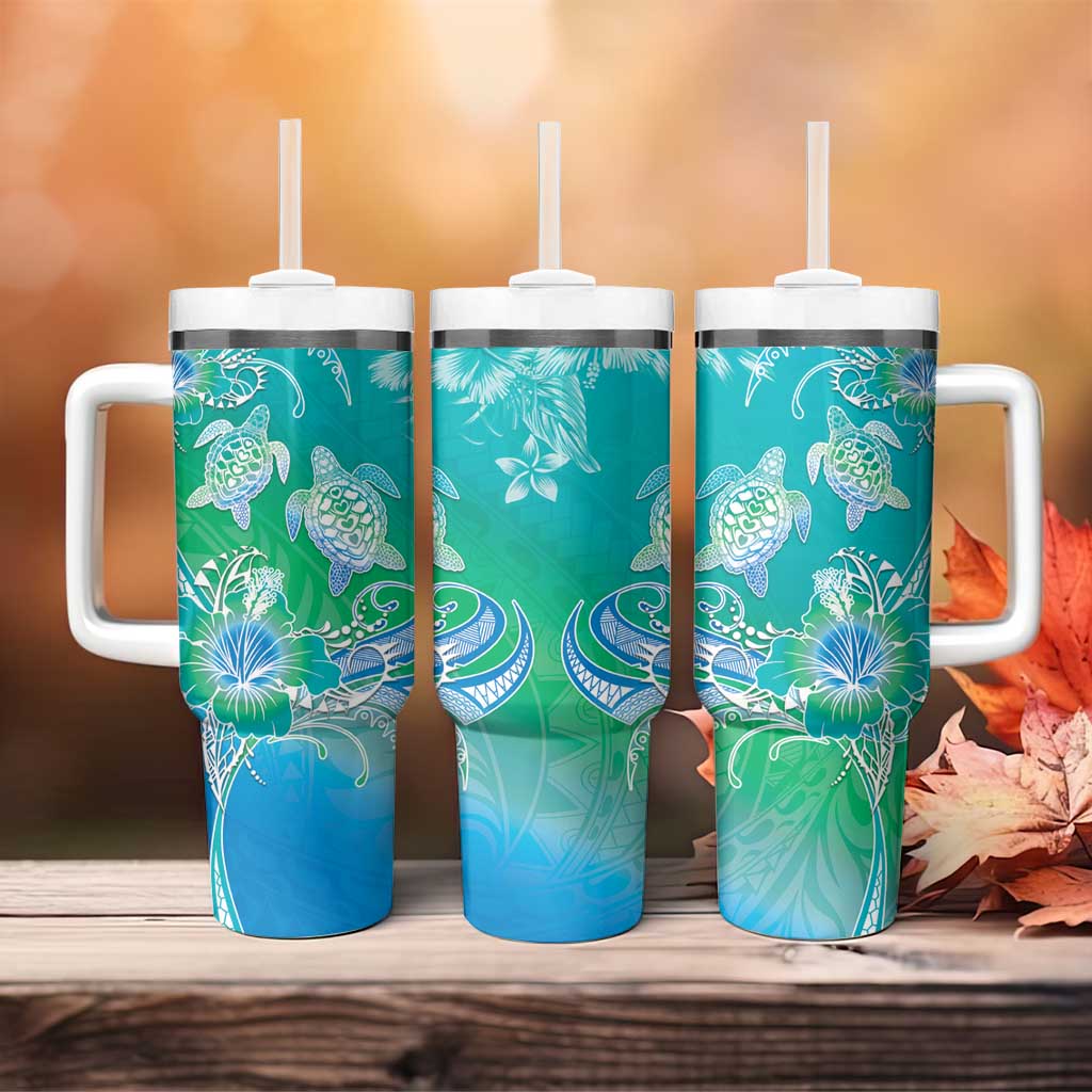 Polynesia Sea Turtle Couple Tumbler With Handle I Am Turtley In Love With You LT05 - Polynesian Pride