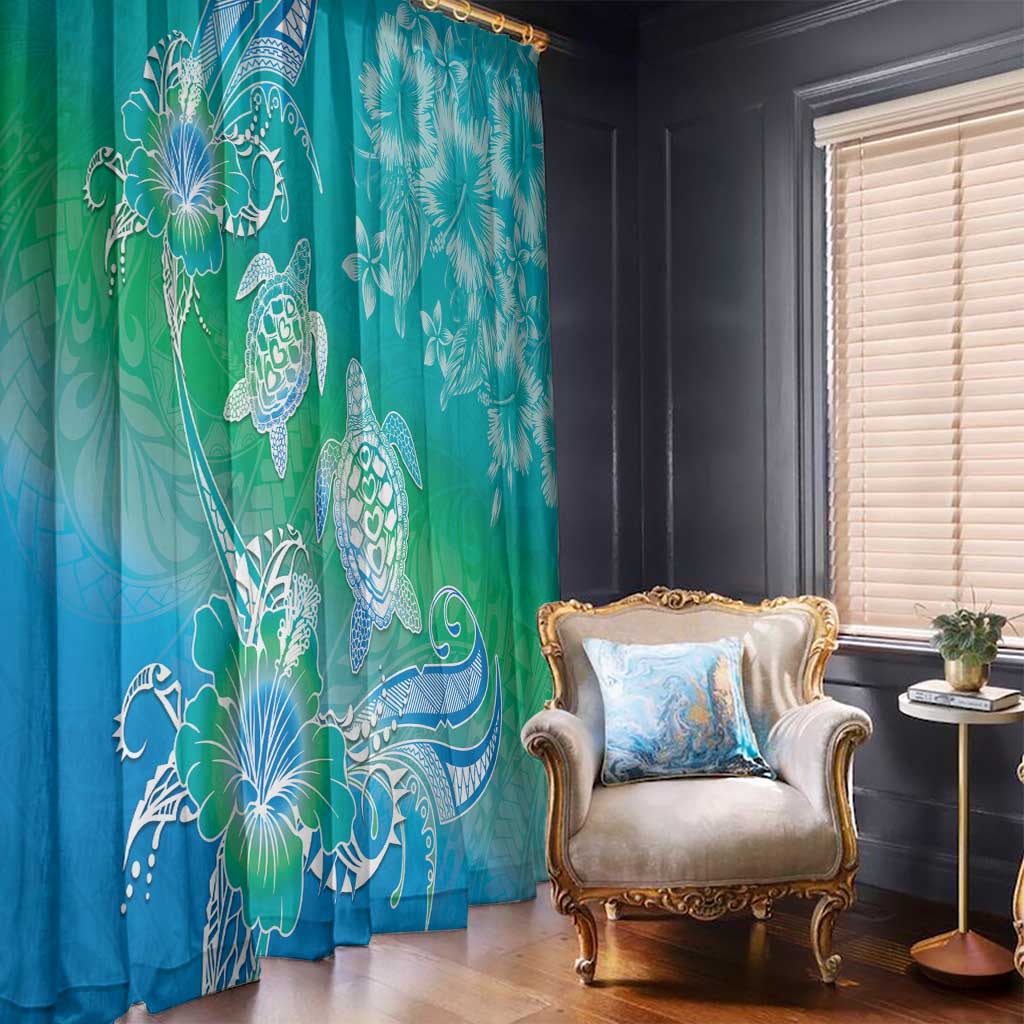 Polynesia Sea Turtle Couple Window Curtain I Am Turtley In Love With You LT05 - Polynesian Pride