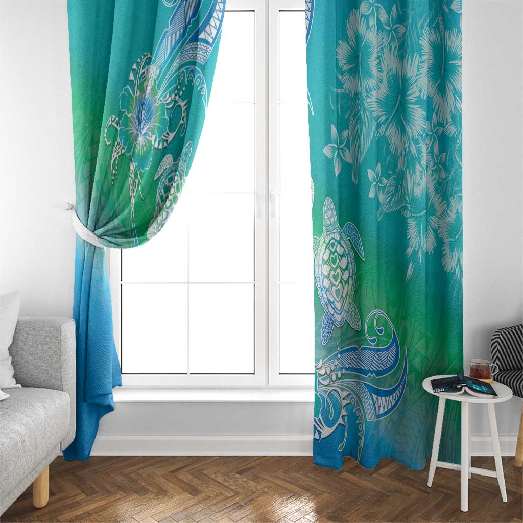 Polynesia Sea Turtle Couple Window Curtain I Am Turtley In Love With You LT05 - Polynesian Pride