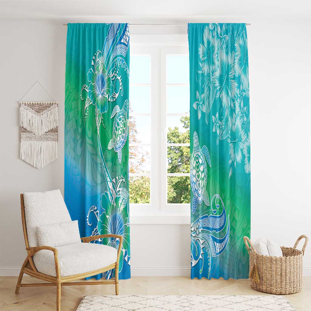 Polynesia Sea Turtle Couple Window Curtain I Am Turtley In Love With You LT05 - Polynesian Pride