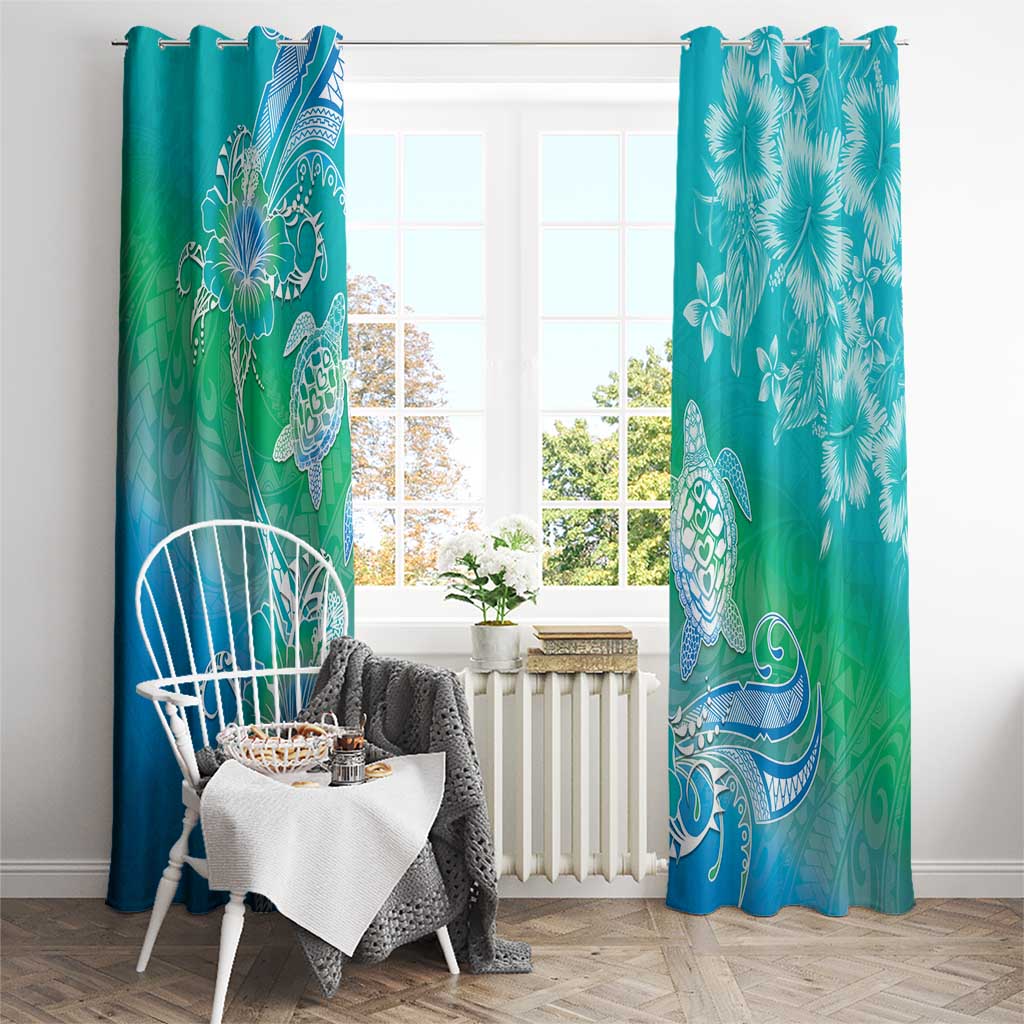 Polynesia Sea Turtle Couple Window Curtain I Am Turtley In Love With You LT05 - Polynesian Pride