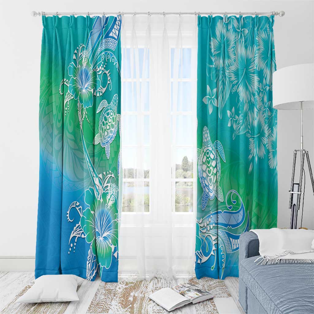 Polynesia Sea Turtle Couple Window Curtain I Am Turtley In Love With You LT05 - Polynesian Pride
