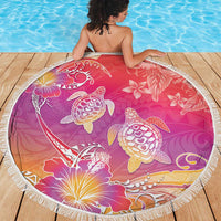 Polynesia Sea Turtle Couple Beach Blanket One Soul One Love LT05 - Polynesian Pride
