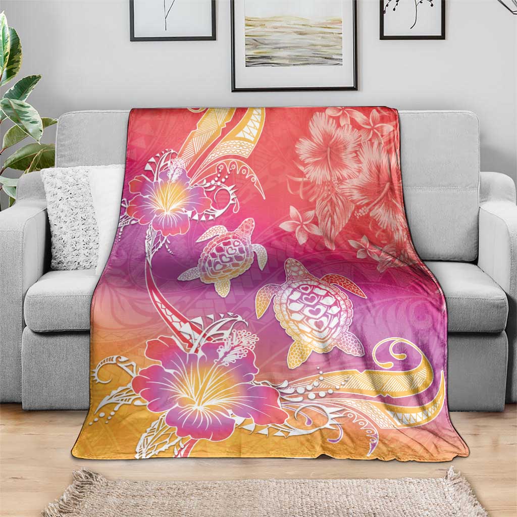 Polynesia Sea Turtle Couple Blanket One Soul One Love LT05 - Polynesian Pride