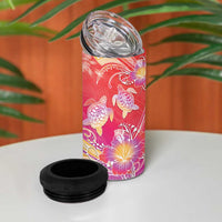 Polynesia Sea Turtle Couple 4 in 1 Can Cooler Tumbler One Soul One Love LT05 - Polynesian Pride