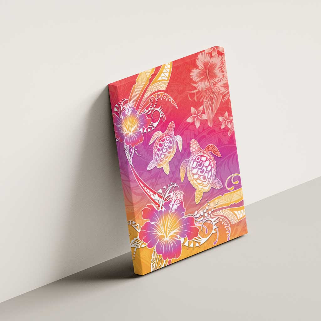 Polynesia Sea Turtle Couple Canvas Wall Art One Soul One Love LT05 - Polynesian Pride