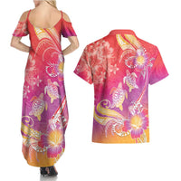 Polynesia Sea Turtle Couple Couples Matching Summer Maxi Dress and Hawaiian Shirt One Soul One Love LT05 - Polynesian Pride