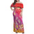 Polynesia Sea Turtle Couple Family Matching Off Shoulder Maxi Dress and Hawaiian Shirt One Soul One Love