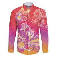 Polynesia Sea Turtle Couple Family Matching Puletasi and Hawaiian Shirt One Soul One Love