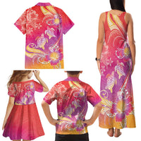 Polynesia Sea Turtle Couple Family Matching Tank Maxi Dress and Hawaiian Shirt One Soul One Love