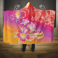 Polynesia Sea Turtle Couple Hooded Blanket One Soul One Love LT05 - Polynesian Pride