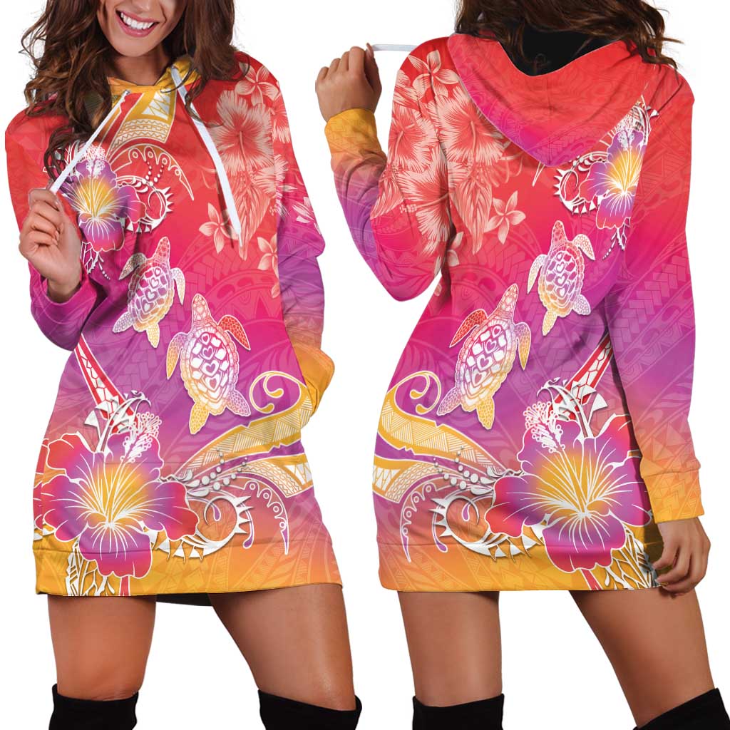 Polynesia Sea Turtle Couple Hoodie Dress One Soul One Love LT05 - Polynesian Pride