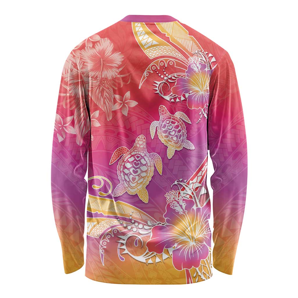 Polynesia Sea Turtle Couple Long Sleeve Shirt One Soul One Love LT05 - Polynesian Pride