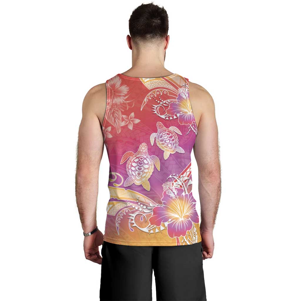 Polynesia Sea Turtle Couple Men Tank Top One Soul One Love LT05 - Polynesian Pride