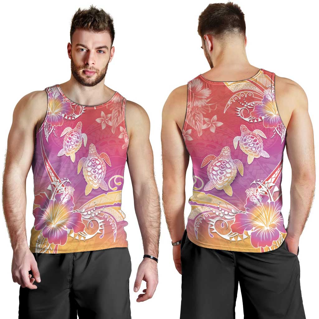 Polynesia Sea Turtle Couple Men Tank Top One Soul One Love LT05 - Polynesian Pride