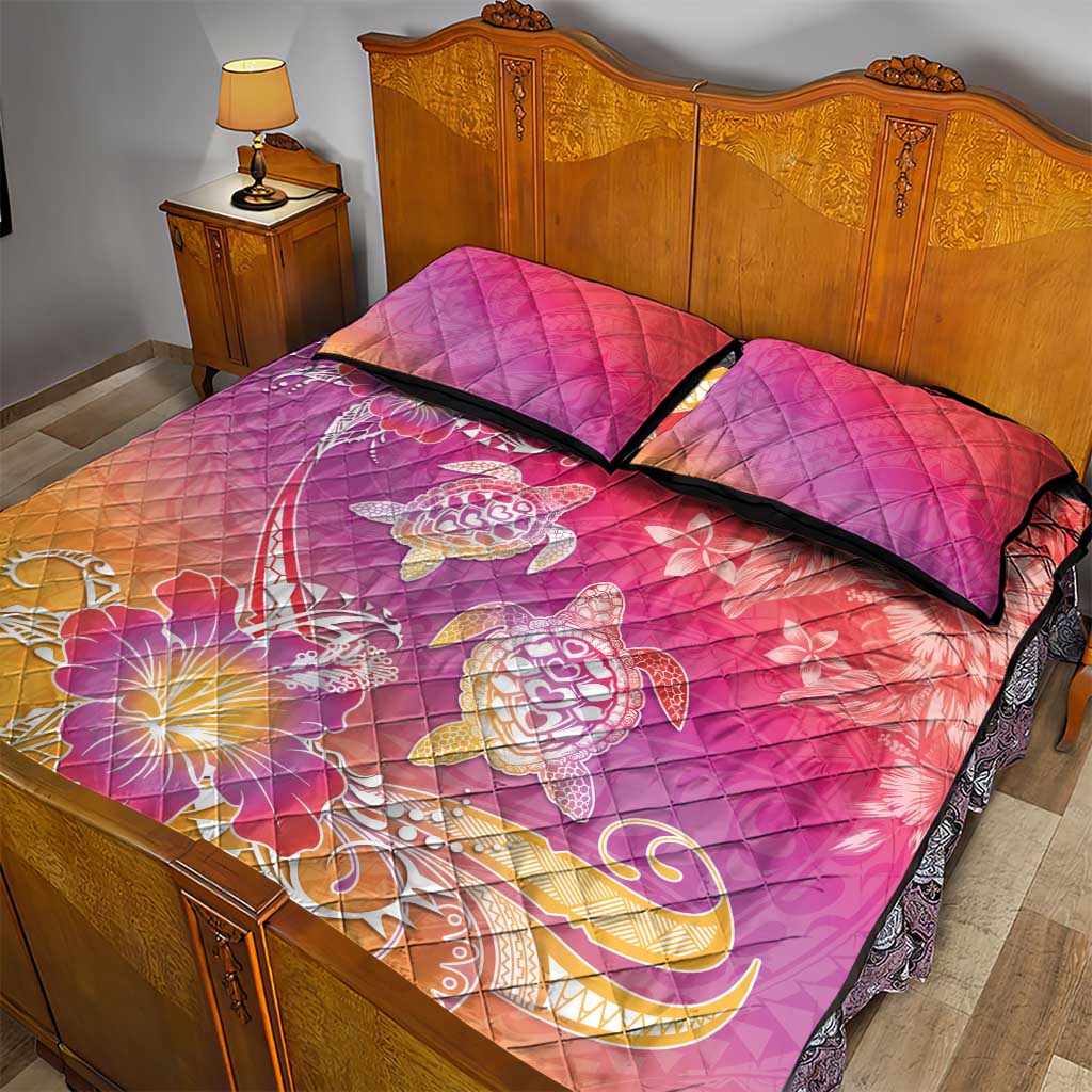 Polynesia Sea Turtle Couple Quilt Bed Set One Soul One Love LT05 - Polynesian Pride
