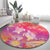 Polynesia Sea Turtle Couple Round Carpet One Soul One Love